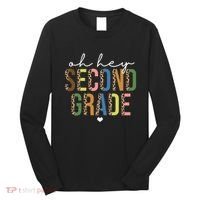 Oh Hey Second Grade Cheetah Print Long Sleeve Shirt thumb 0