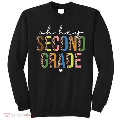 Oh Hey Second Grade Cheetah Print Sweatshirt