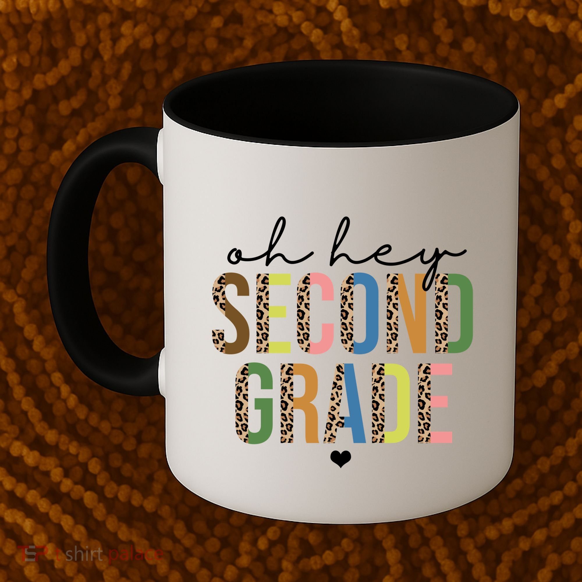 Oh Hey Second Grade Cheetah Print Coffee Mug