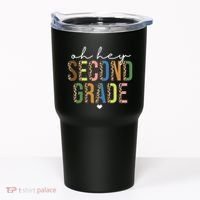 Oh Hey Second Grade Cheetah Print Tumbler thumb 0