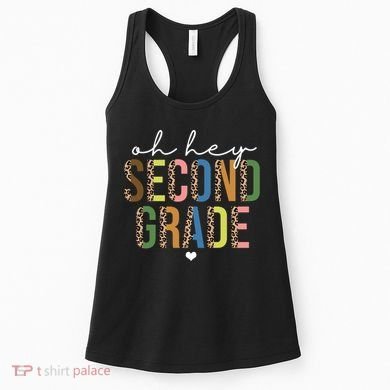 Oh Hey Second Grade Cheetah Print Women's Tank Top