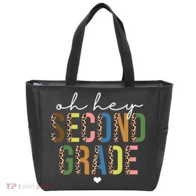 Oh Hey Second Grade Cheetah Print Tote Bag