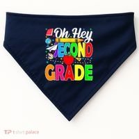 Oh Hey Second Grade Back To School Student Teacher 2nd Grade USA-Made Doggie Bandana thumb 0