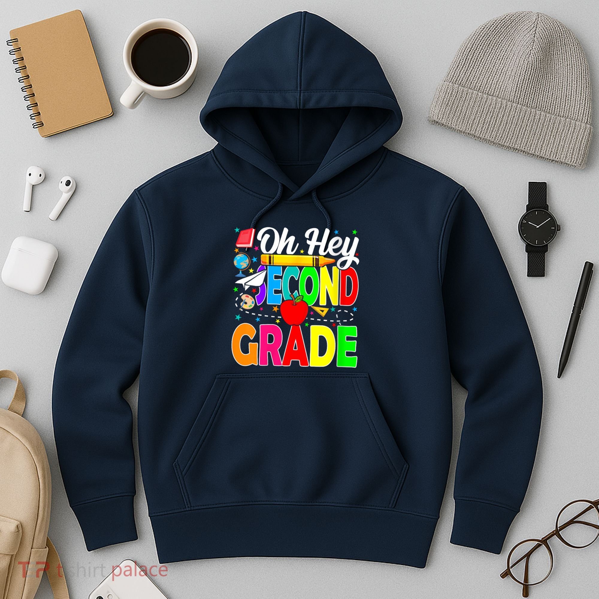 Oh Hey Second Grade Back To School Student Teacher 2nd Grade Hoodie