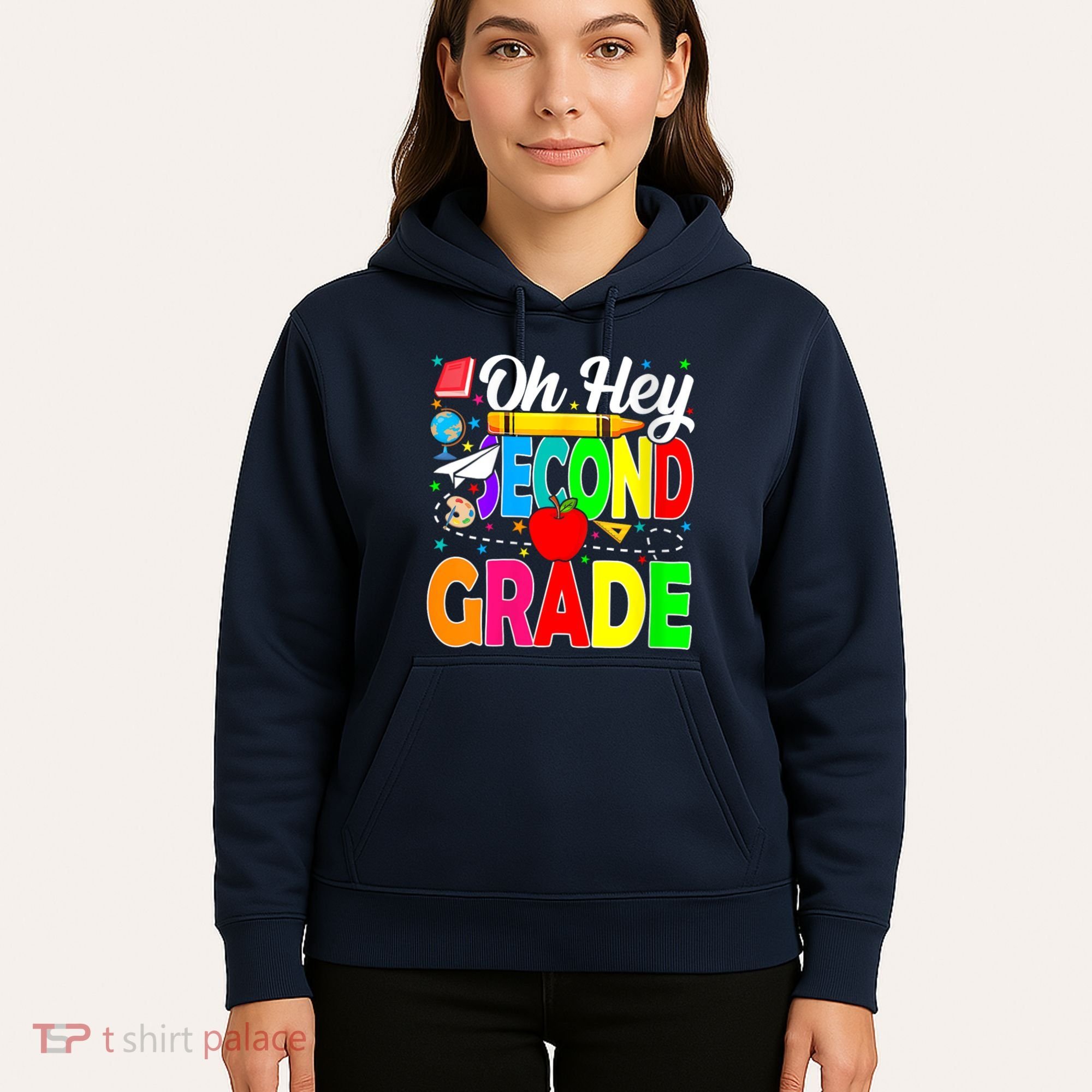 Oh Hey Second Grade Back To School Student Teacher 2nd Grade Hoodie