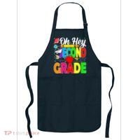 Oh Hey Second Grade Back To School Student Teacher 2nd Grade Apron thumb 0