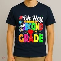 Oh Hey Second Grade Back To School Student Teacher 2nd Grade T-Shirt thumb 3