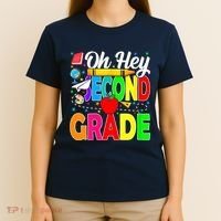 Oh Hey Second Grade Back To School Student Teacher 2nd Grade T-Shirt thumb 4