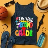 Oh Hey Second Grade Back To School Student Teacher 2nd Grade Tank Top thumb 4