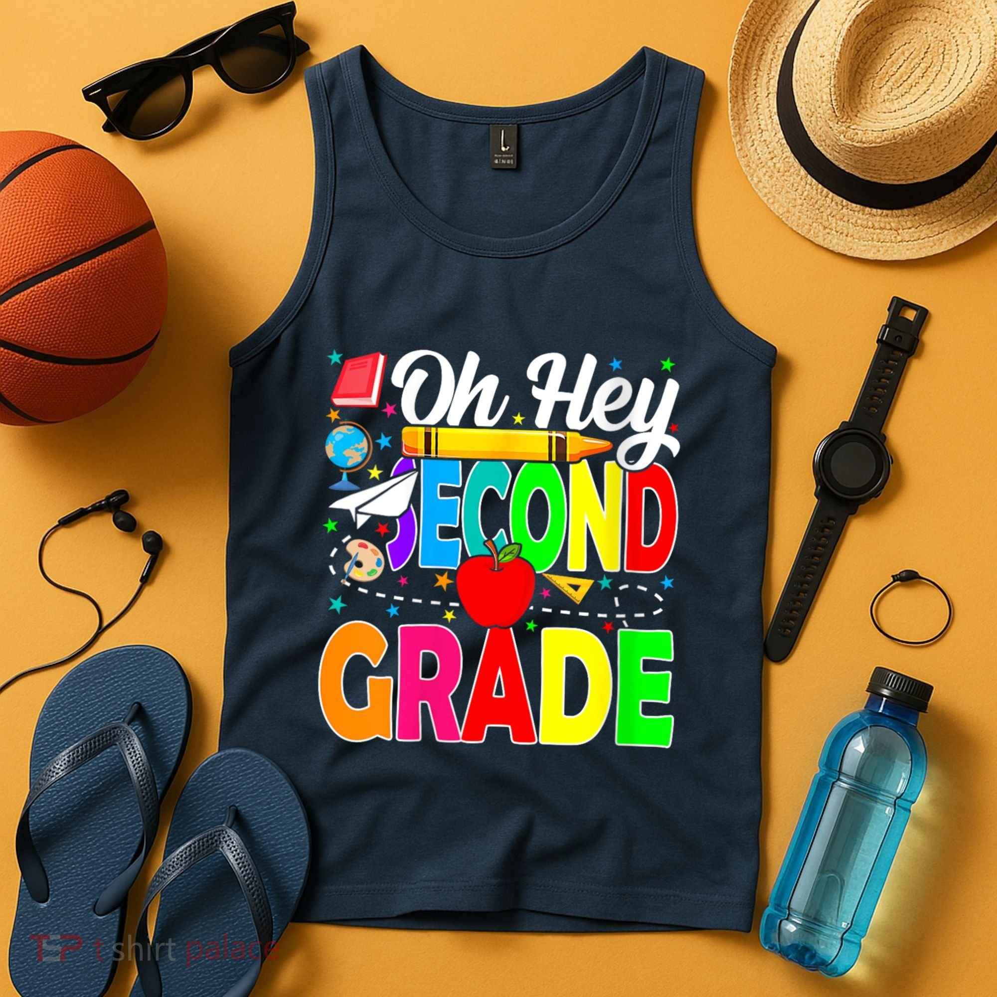 Oh Hey Second Grade Back To School Student Teacher 2nd Grade Tank Top