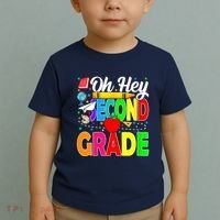 Oh Hey Second Grade Back To School Student Teacher 2nd Grade Toddler T-Shirt thumb 2