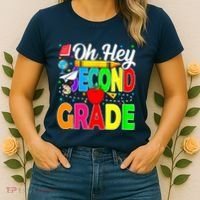 Oh Hey Second Grade Back To School Student Teacher 2nd Grade Women's T-Shirt thumb 2