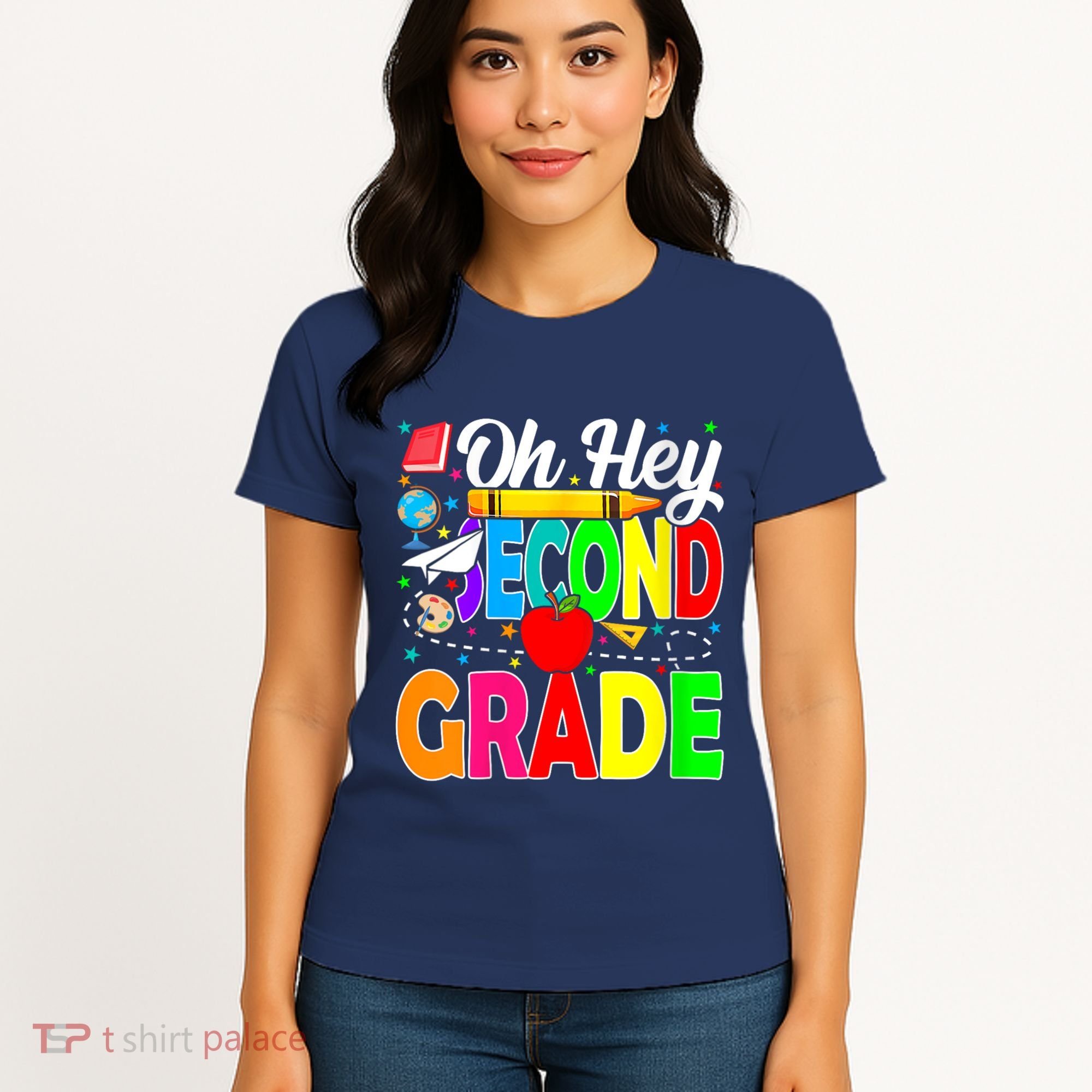 Oh Hey Second Grade Back To School Student Teacher 2nd Grade Women's T-Shirt