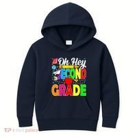 Oh Hey Second Grade Back To School Student Teacher 2nd Grade Kids Hoodie thumb 0