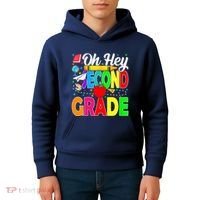 Oh Hey Second Grade Back To School Student Teacher 2nd Grade Kids Hoodie thumb 4