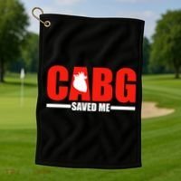 Open Heart Surgery Cabg Saved Me Cool Gift Golf Towel thumb 1
