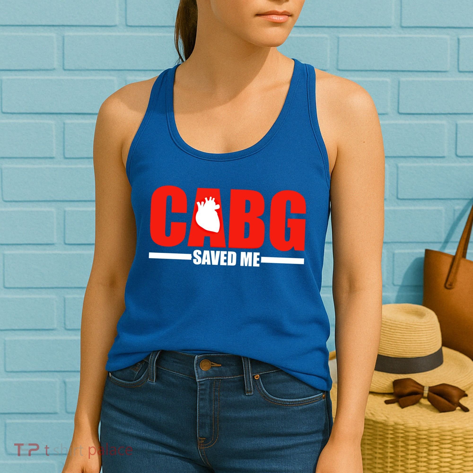 Open Heart Surgery Cabg Saved Me Cool Gift Women's Tank Top