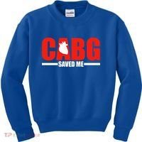 Open Heart Surgery Cabg Saved Me Cool Gift Kids Sweatshirt thumb 0