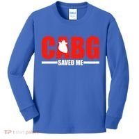 Open Heart Surgery Cabg Saved Me Cool Gift Kids Long Sleeve Shirt thumb 0