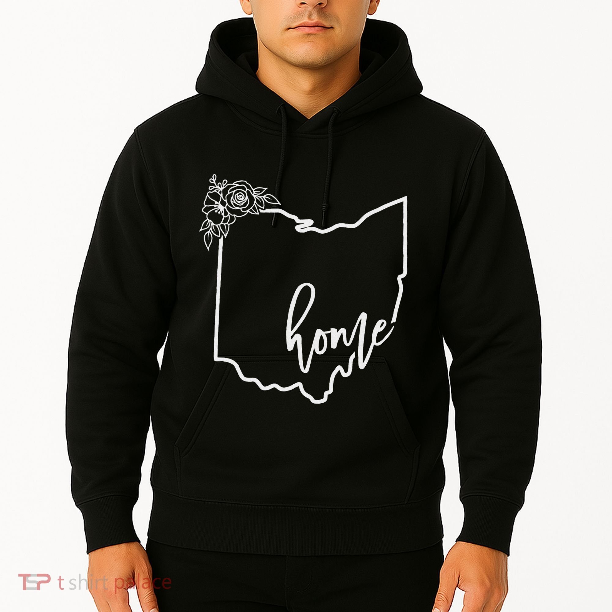 Ohio Home State I Love Ohio O.H.I.O State Map Hoodie