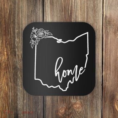 Ohio Home State I Love Ohio O.H.I.O State Map Coaster