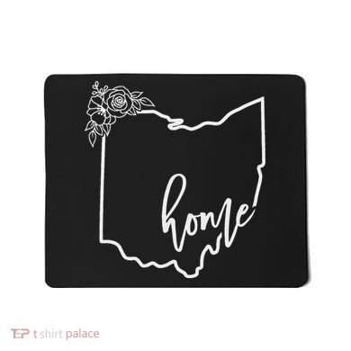 Ohio Home State I Love Ohio O.H.I.O State Map Mousepad