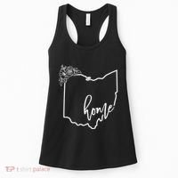 Ohio Home State I Love Ohio O.H.I.O State Map Women's Tank Top thumb 0
