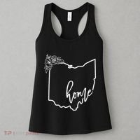 Ohio Home State I Love Ohio O.H.I.O State Map Women's Tank Top thumb 3