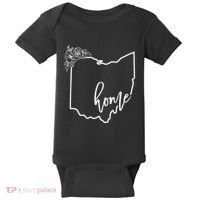 Ohio Home State I Love Ohio O.H.I.O State Map Baby Bodysuit thumb 0
