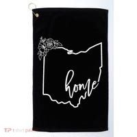 Ohio Home State I Love Ohio O.H.I.O State Map Golf Towel thumb 0