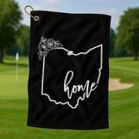 Ohio Home State I Love Ohio O.H.I.O State Map Golf Towel thumb 1