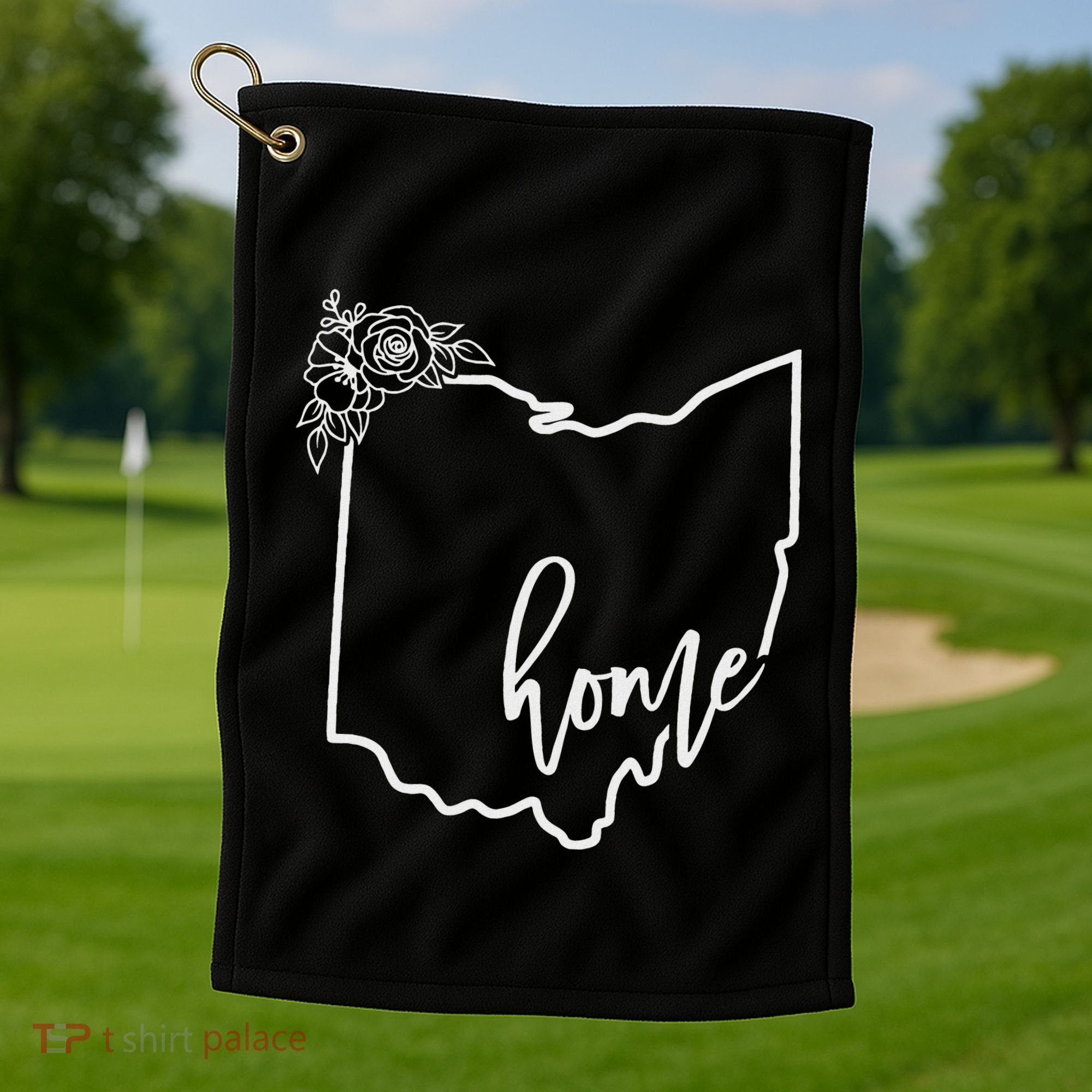 Ohio Home State I Love Ohio O.H.I.O State Map Golf Towel