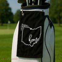 Ohio Home State I Love Ohio O.H.I.O State Map Golf Towel thumb 2