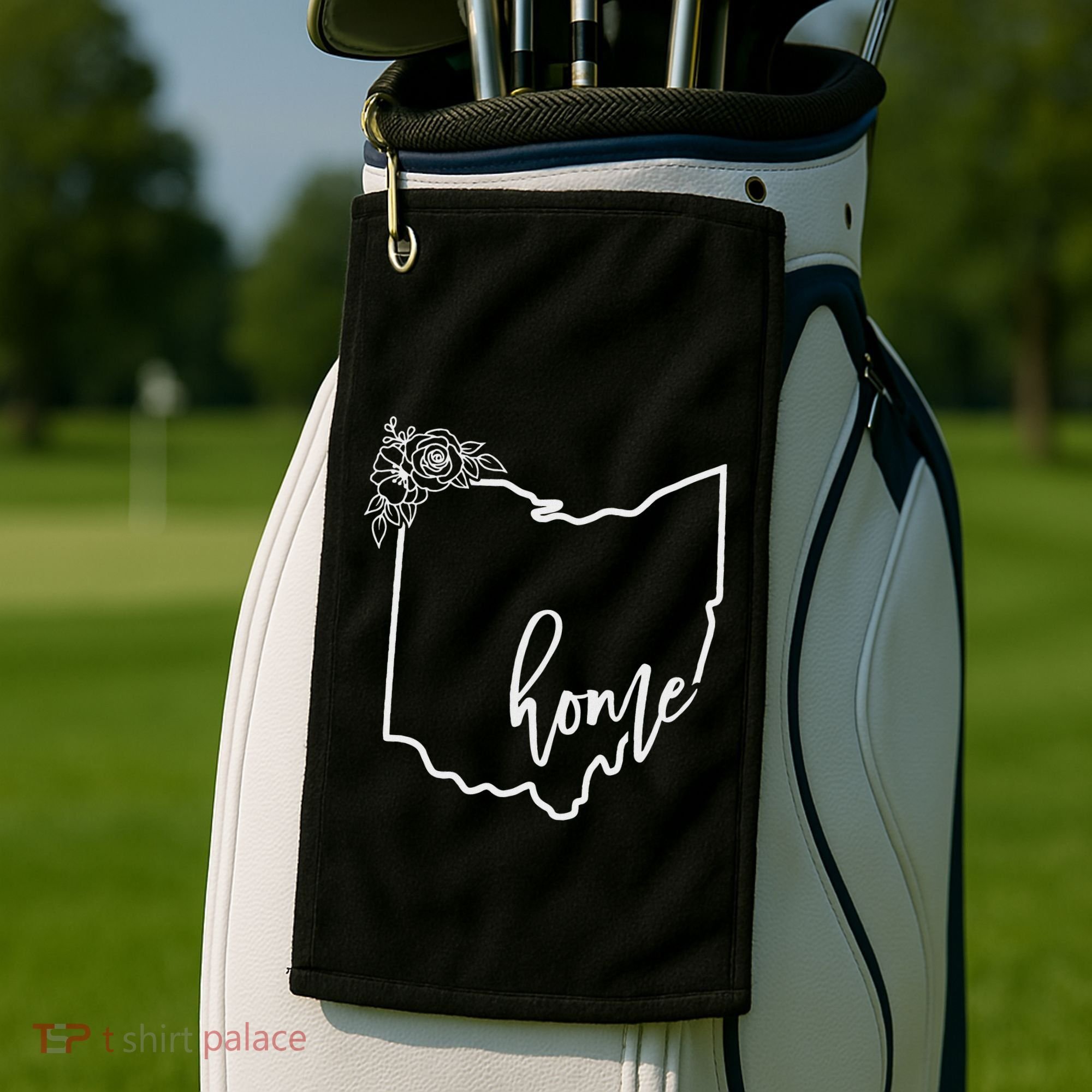 Ohio Home State I Love Ohio O.H.I.O State Map Golf Towel