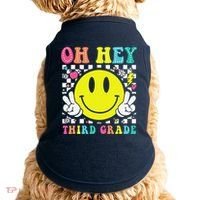 Oh Hey Third Grade Teacher First Day Of School Doggie Tank thumb 0