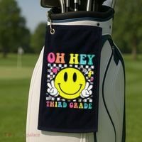 Oh Hey Third Grade Teacher First Day Of School Golf Towel thumb 2