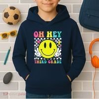 Oh Hey Third Grade Teacher First Day Of School Kids Hoodie thumb 2