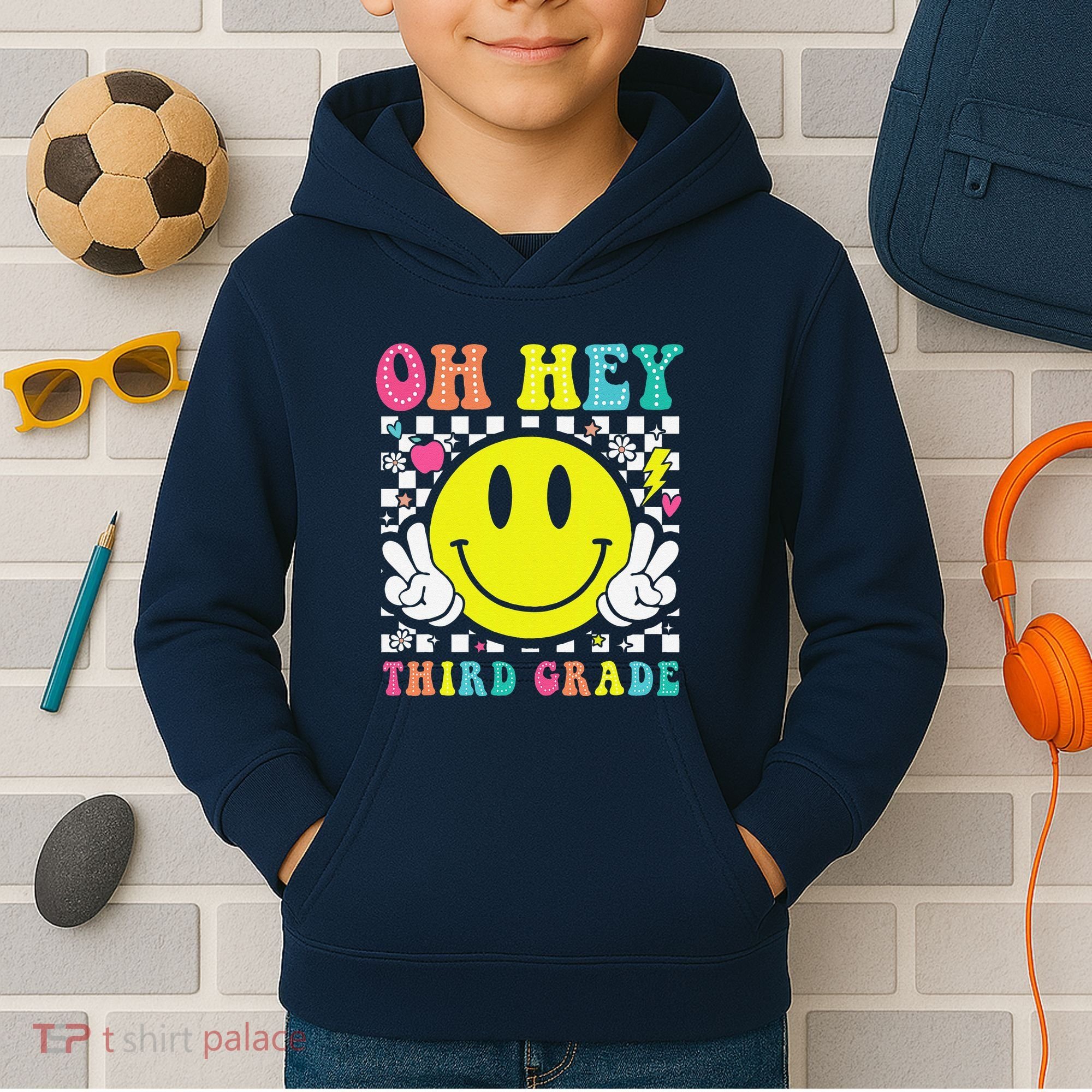 Oh Hey Third Grade Teacher First Day Of School Kids Hoodie