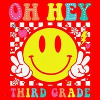 Oh Hey Third Grade Teacher First Day Of School Santa Hat thumb 1