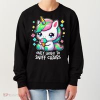 Only Here To Sniff Chairs Dank Meme Funny Oddly Specific Women's Sweatshirt thumb 0