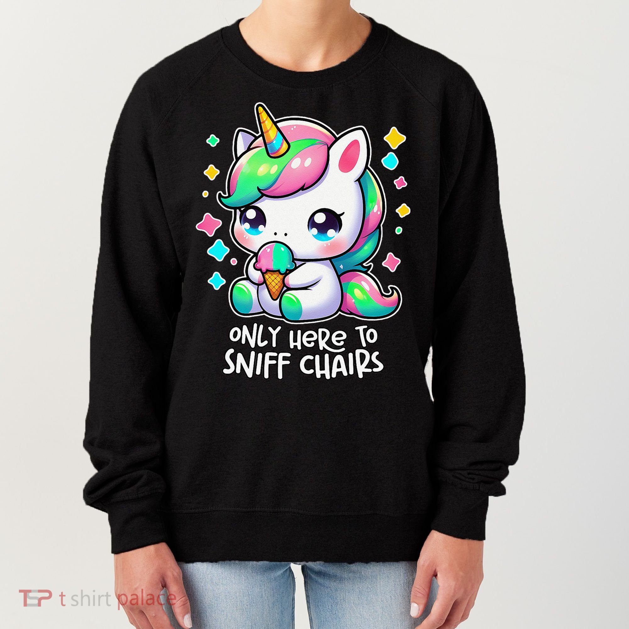 Only Here To Sniff Chairs Dank Meme Funny Oddly Specific Women's Sweatshirt