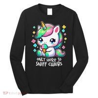 Only Here To Sniff Chairs Dank Meme Funny Oddly Specific Long Sleeve Shirt thumb 0