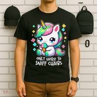Only Here To Sniff Chairs Dank Meme Funny Oddly Specific T-Shirt thumb 6