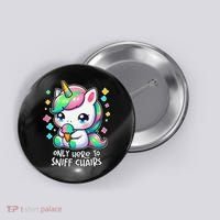 Only Here To Sniff Chairs Dank Meme Funny Oddly Specific Button thumb 0