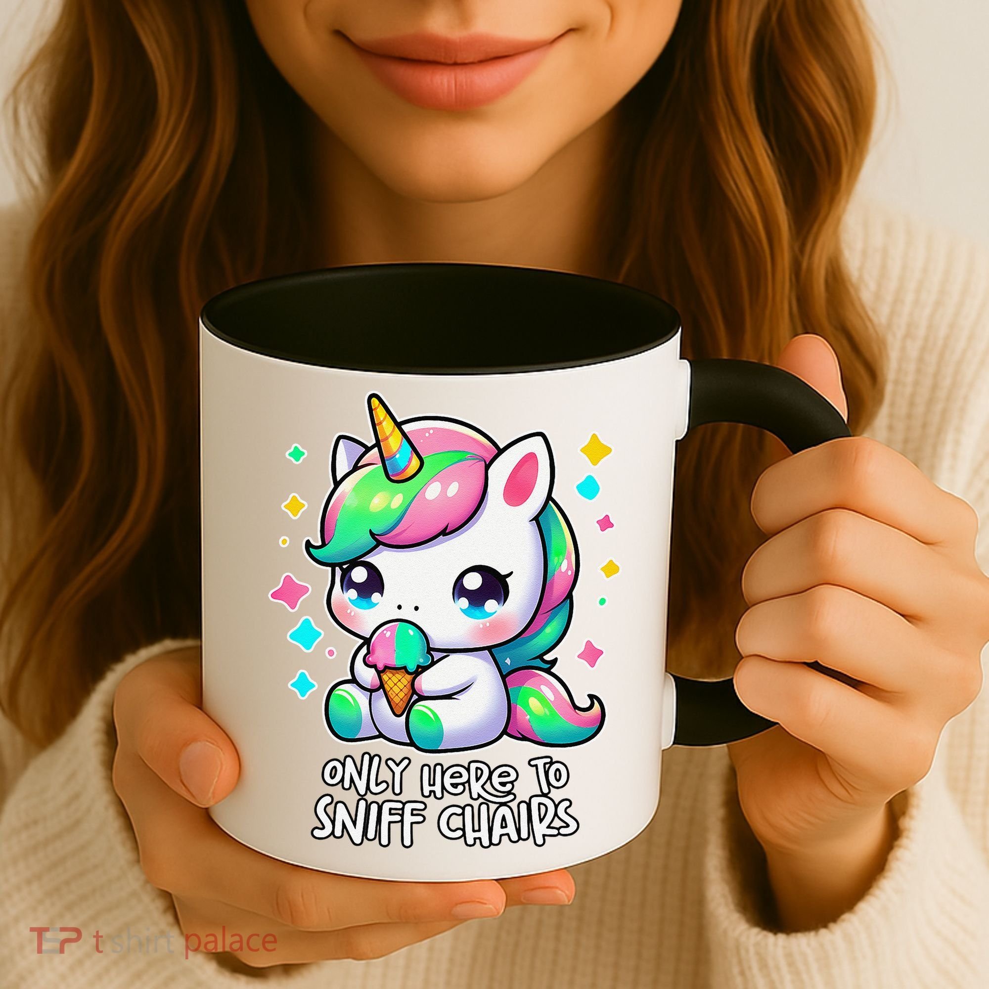 Only Here To Sniff Chairs Dank Meme Funny Oddly Specific Coffee Mug