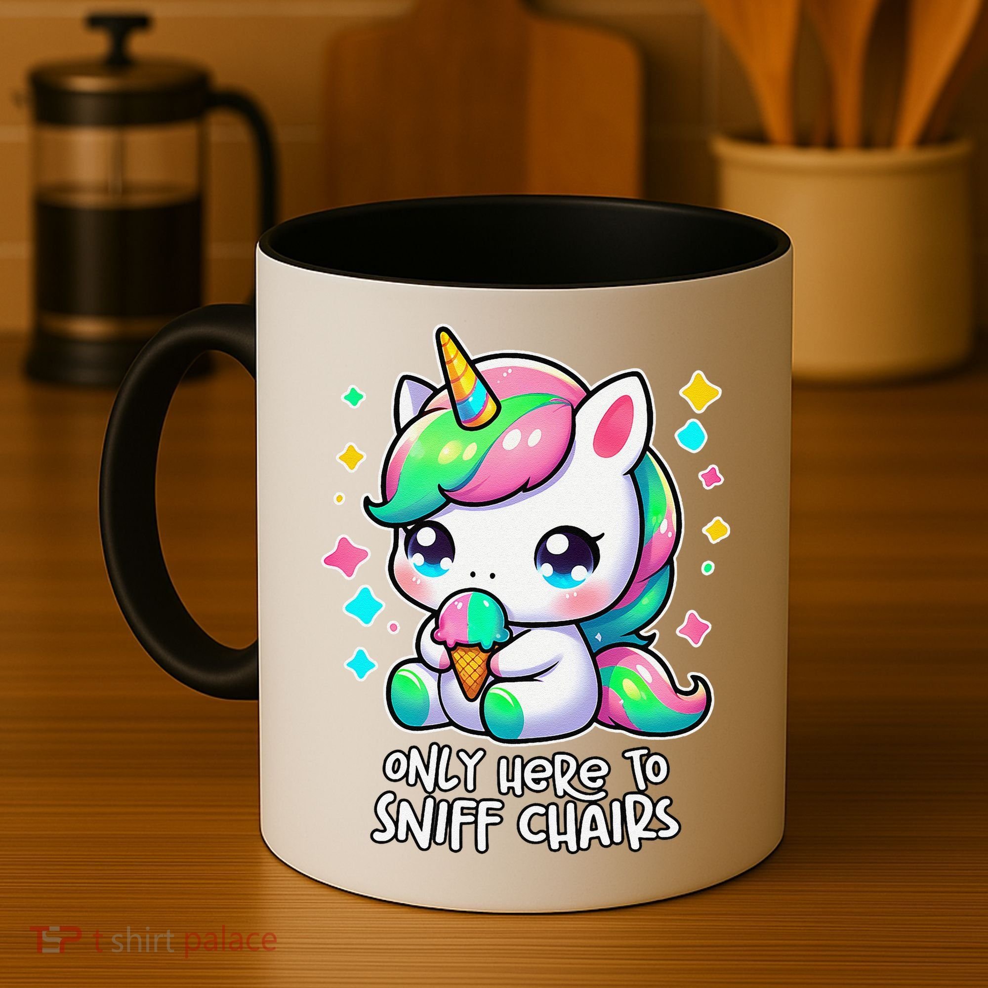 Only Here To Sniff Chairs Dank Meme Funny Oddly Specific Coffee Mug