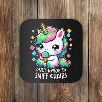 Only Here To Sniff Chairs Dank Meme Funny Oddly Specific Coaster thumb 0