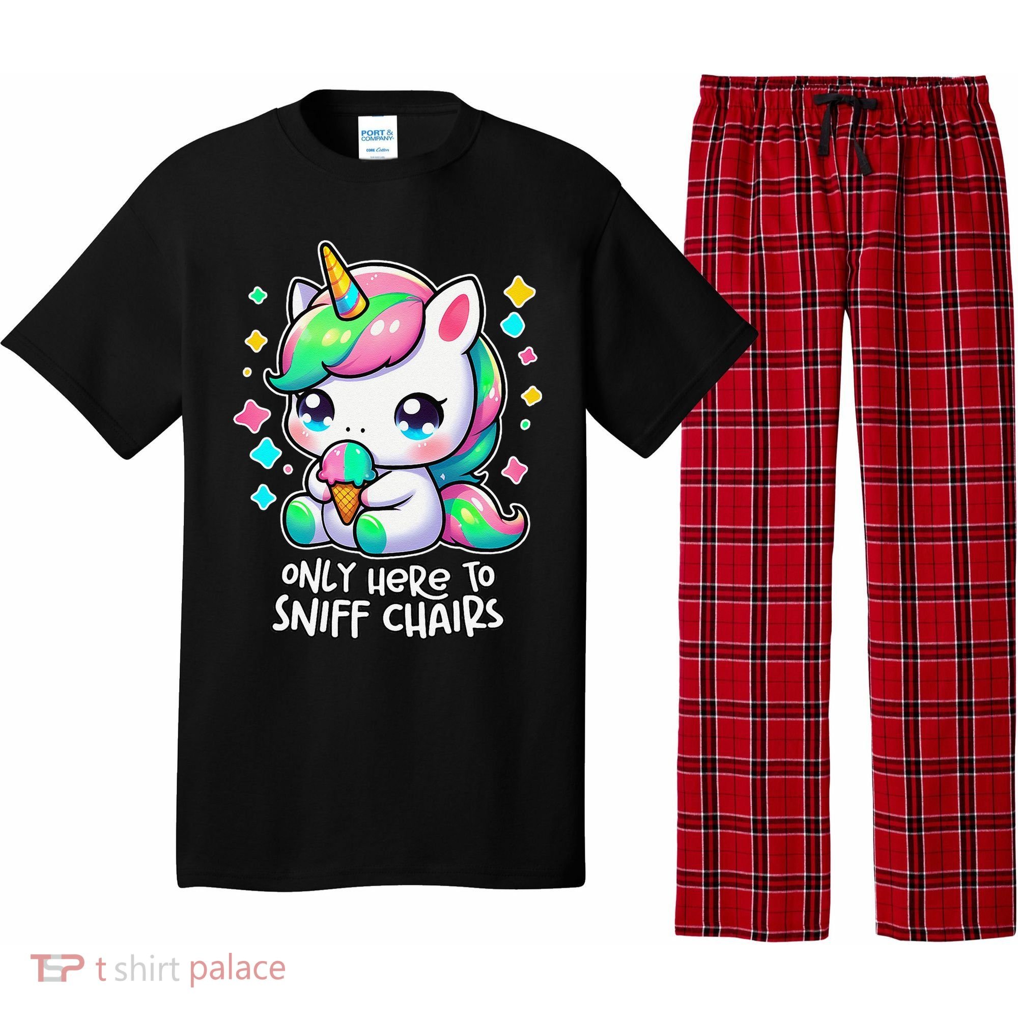 Only Here To Sniff Chairs Dank Meme Funny Oddly Specific Pajama Set