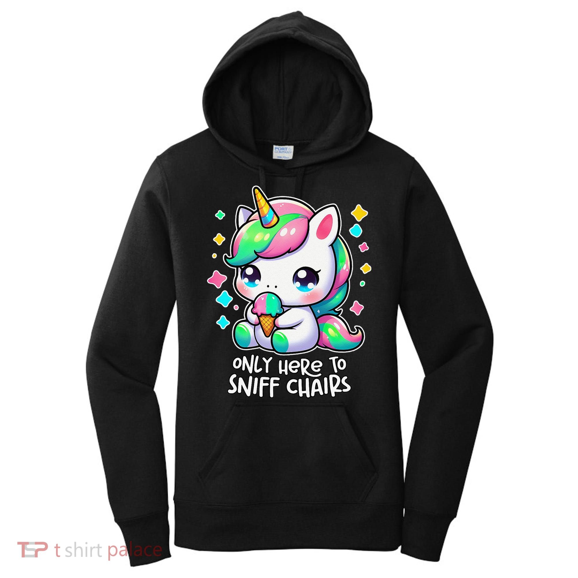 Only Here To Sniff Chairs Dank Meme Funny Oddly Specific Women's Hoodie