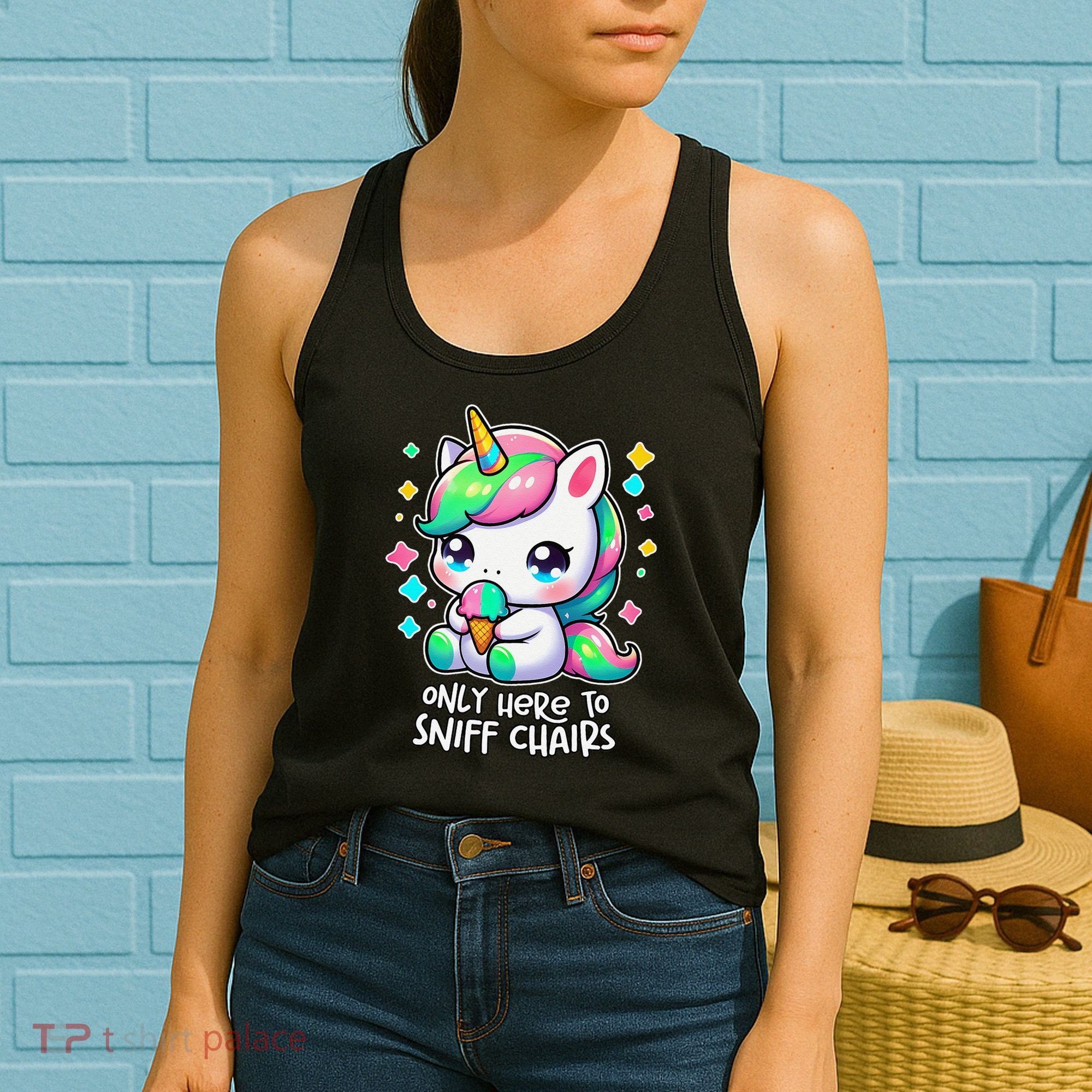 Only Here To Sniff Chairs Dank Meme Funny Oddly Specific Women's Tank Top